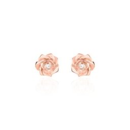 Boucles D'oreilles Puces Jannea Argent Rose Oxyde De Zirconium