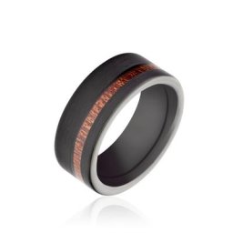 Bague Acier Noir Javiere