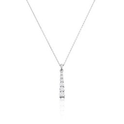 Collier Georas Or Blanc Oxyde