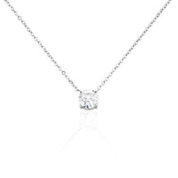 Collier Argent Blanc Aroha Oxyde De Zirconium
