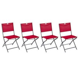 Lot de 4 chaises jardin pliantes Modula Grenade Graphite