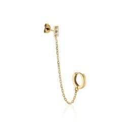 Bijou D'oreille Unitaire Plaqué Or Maverick Oxyde De Zirconium