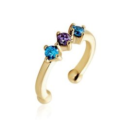 Bague D'oreille Unitaire Grishilde Plaqué Or Oxyde De Zirconium