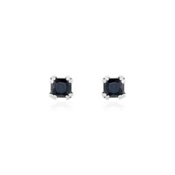 Boucles D'oreilles Puces Doreen Carre Or Blanc Oxyde De Zirconium
