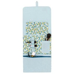 Kit couture ""trousse de toilette"", millefleurs, bleu/multicolore