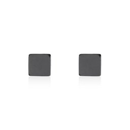 Boucle D'oreille Puce Unitaire Acier Noir Tuor