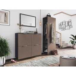 Meubles couloir Amica 3 pièces pour 22 paires de chaussures Sable