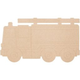 Véhicule de pompiers en MDF, nature