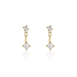 Bijoux D'oreilles Plaqué Or Dedale Oxydes De Zirconium