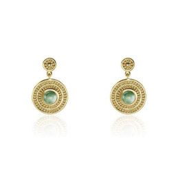 Boucles D'oreilles Pendantes Hugolin Plaqué Or Aventurine