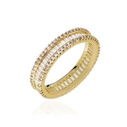 Bague Plaqué Or Gallez Oxydes De Zirconium