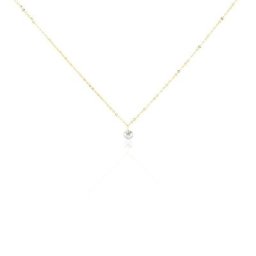 Collier Or Jaune Emilee Oxyde De Zirconium