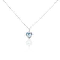 Bague Meliora Or Blanc Topaze Bleu Sky Oxyde De Zirconium