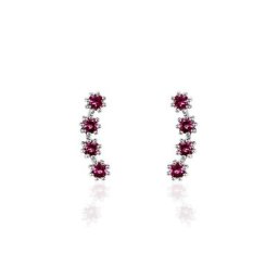 Boucles D'oreilles Puces Karrie Argent Blanc Oxyde De Zirconium