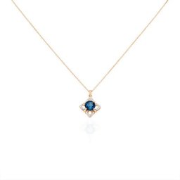 Collier Haia Or Rose Topaze Et Oxyde De Zirconium