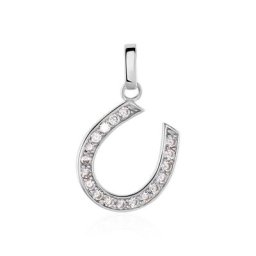 Pendentif Amelot Argent Blanc Oxyde De Zirconium