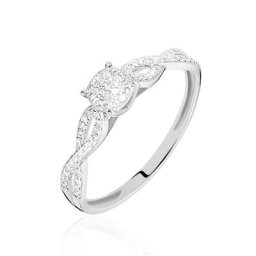 Bague Roseline Or Blanc Diamant