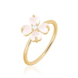 Bague Sendai Plaqué Or Jaune Oxyde De Zirconium