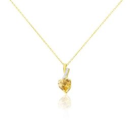 Collier Or Jaune Clothilde Citrine
