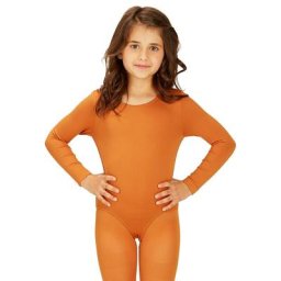 Body manches longues pour enfants, marron clair