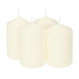 Bougies cylindriques ""mini"", 4 pièces, 6,2 x 4,8 cm, vanille