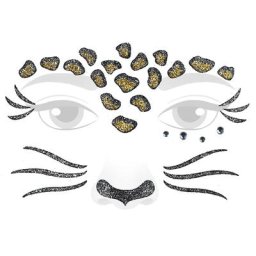 Tatouage temporaire pour visage ""léopard