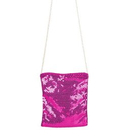 Sac à main à paillettes, rose vif
