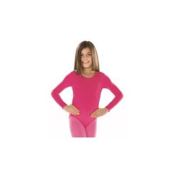 Body manches longues pour enfants, rose vif