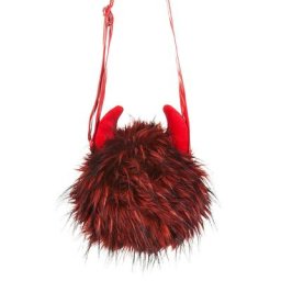 buttinette Sac à main ""diable"", noir/rouge