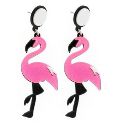 Boucles d'oreilles ""flamants