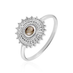 Bague Nyoko Argent Blanc Labradorite