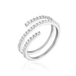 Bague Argent Blanc Bennett Oxydes De Zirconium