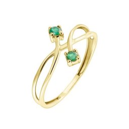 Bague Ruqaya Or Jaune Emeraude