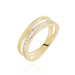 Bague Vitoria Plaqué Or Jaune Oxyde De Zirconium