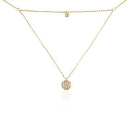 Collier Plaqué Or Jaune Dev Oxyde De Zirconium