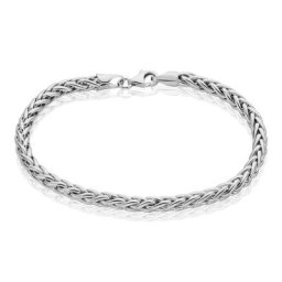 Bracelet Jayna Maille Palmier Or Blanc