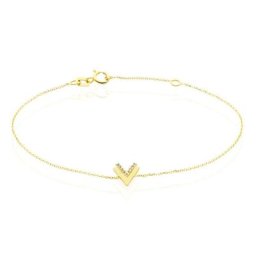 Bracelet Dao Or Jaune Oxyde De Zirconium