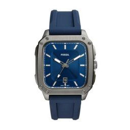 Montre Fossil Inscription Bleu