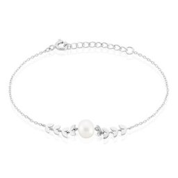 Bracelet Giacobbe Argent Blanc Perle De Culture
