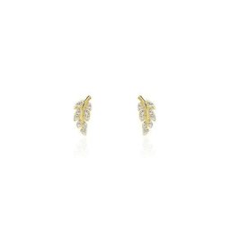 Boucles D'oreilles Puces Iuliana Or Jaune Oxyde De Zirconium