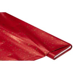 Nappe épongeable - toile cirée ""étoiles"", rouge foncé/doré