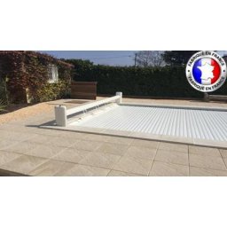 Volet de piscine hors sol fixe a moteur filaire L6000mm X l11000mm