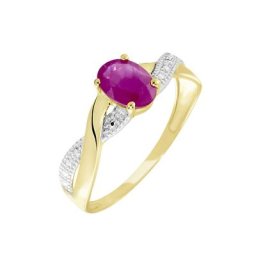 Bague Or Jaune Candice Rubis