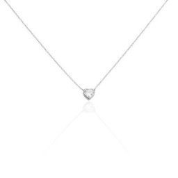 Collier Argent Dahud Oxyde De Zirconium