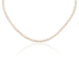 Collier Multicolore Or Jaune Perle De Culture