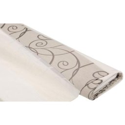 Tissu pour rideaux « rayures », nature/taupe