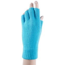 Mitaines en maille, turquoise
