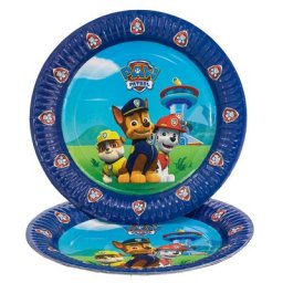 Assiettes en carton ""Pat' Patrouille"", Ø 23 cm, 6 pièces