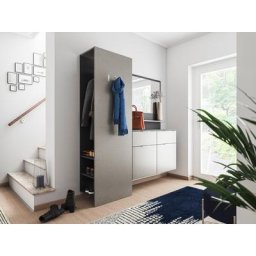 Ensemble de meubles d'entrée Porta 3 pièces pour 14 paires de chaussures Cendre