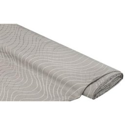 Tissu pour rideaux « vagues jacquard », gris